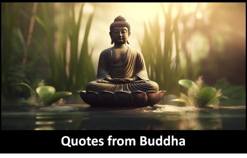 Quotes and sayings from Buddha
